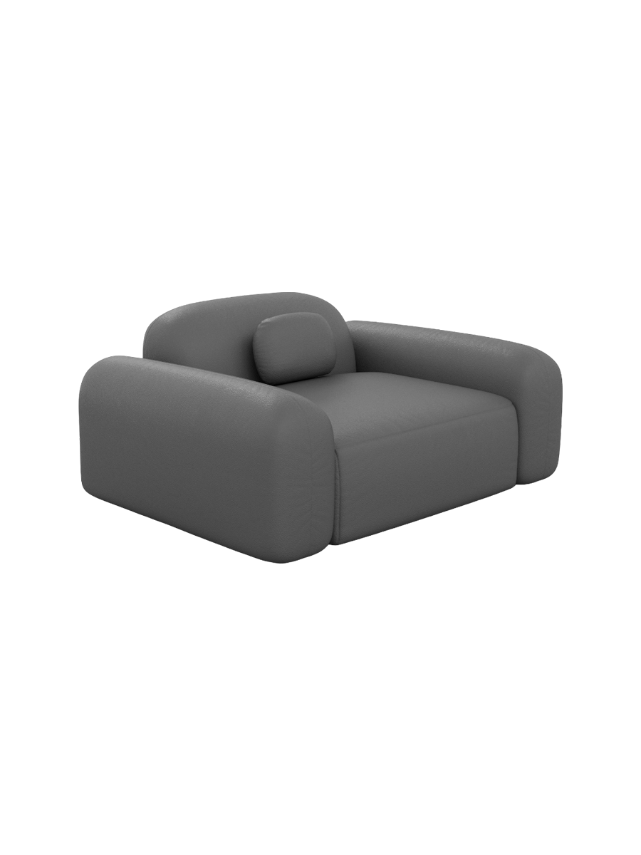 
Design Echtleder Loungesessel „Ravello“ - Echtleder Beige