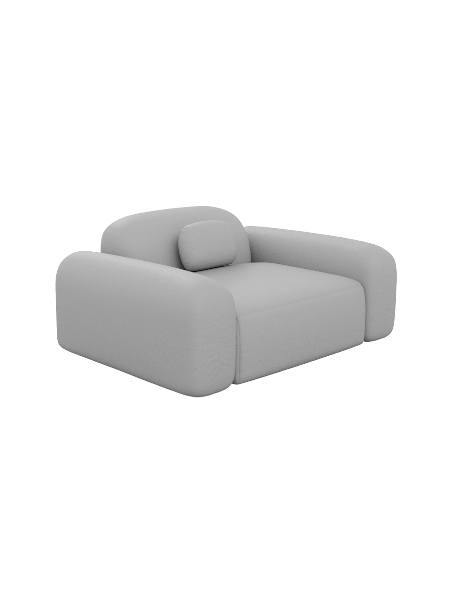 
Design Echtleder Loungesessel „Ravello“ - Echtleder Beige