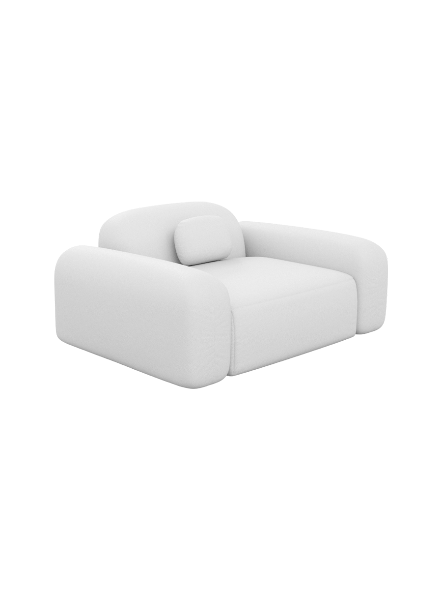 
Design Echtleder Loungesessel „Ravello“ - Echtleder Beige