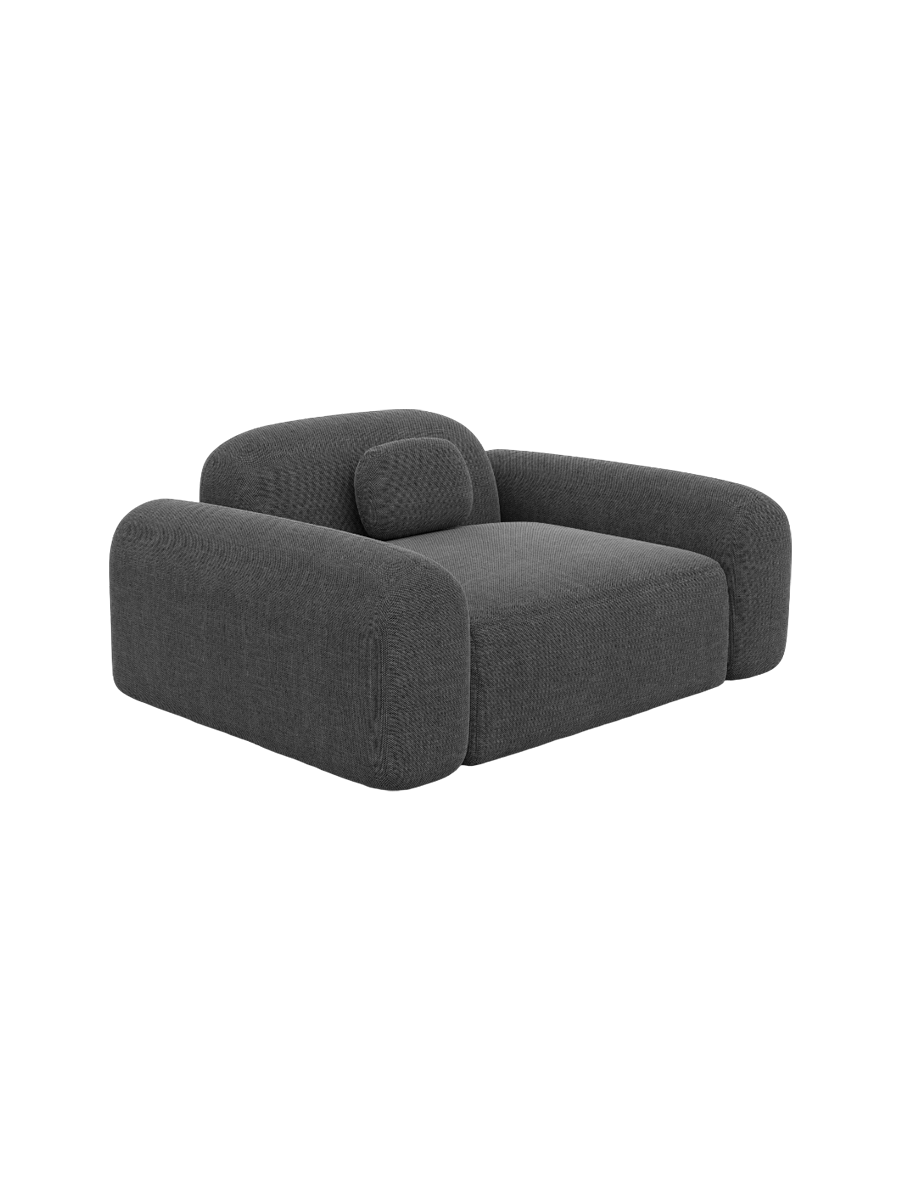 
Design Loungesessel „Ravello“ mit Strukturstoff-Bezug - Strukturstoff Anthrazit