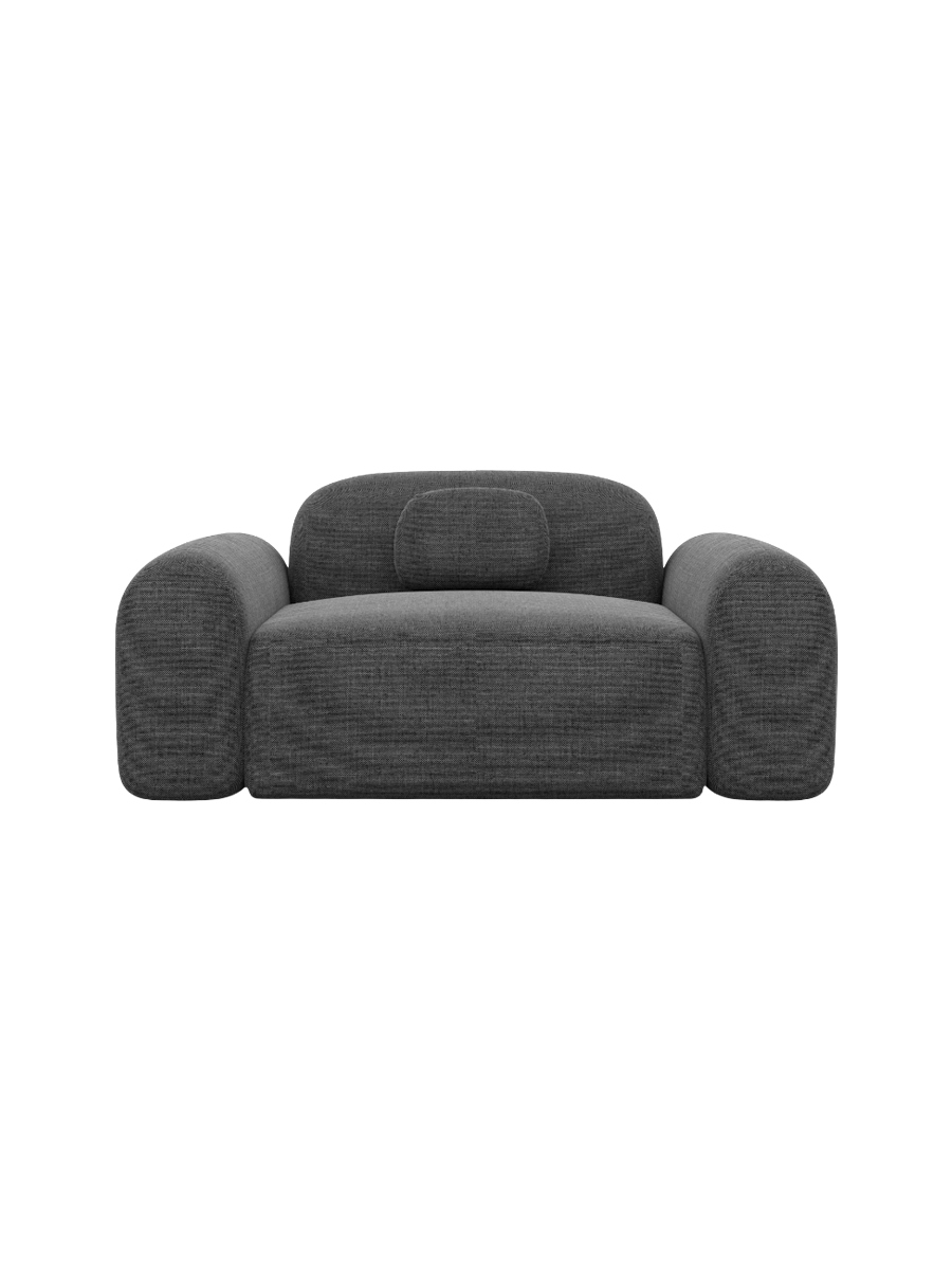 
Design Loungesessel „Ravello“ mit Strukturstoff-Bezug - Strukturstoff Anthrazit