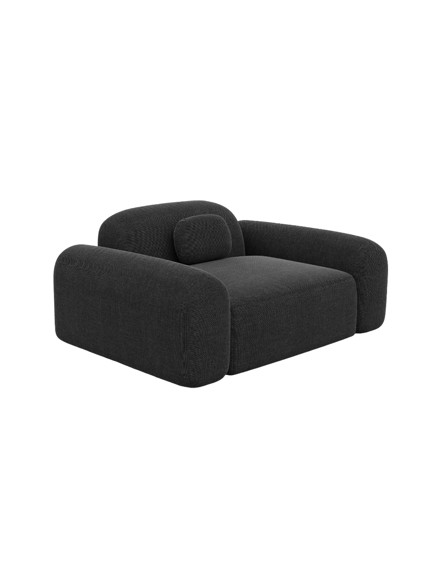 
Design Loungesessel „Ravello“ mit Strukturstoff-Bezug - Strukturstoff Anthrazit