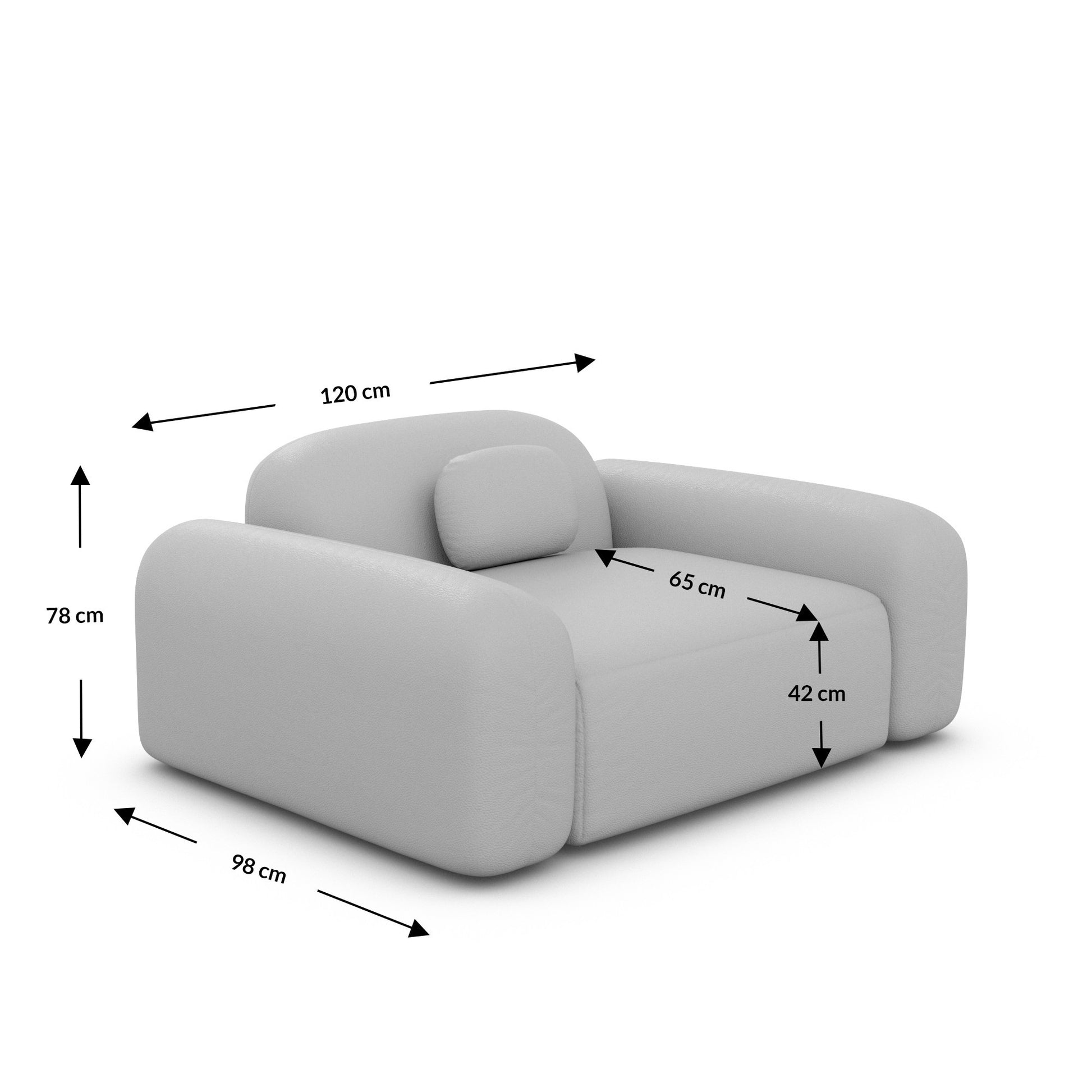 
Design Loungesessel „Ravello“ mit Samtbezug - Samtbezug Königsblau