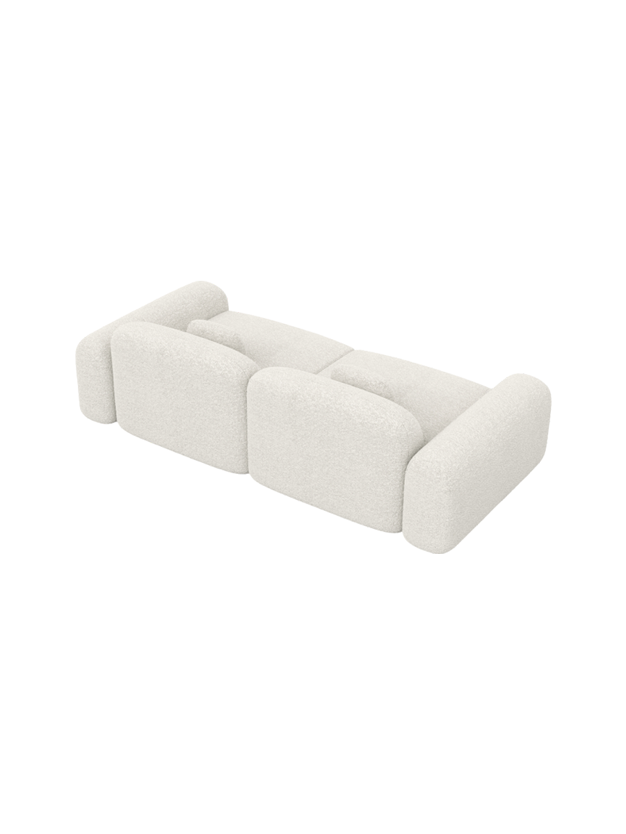 
2-Sitzer Design Sofa „Ravello“ mit Bouclé-Bezug - Bouclé White