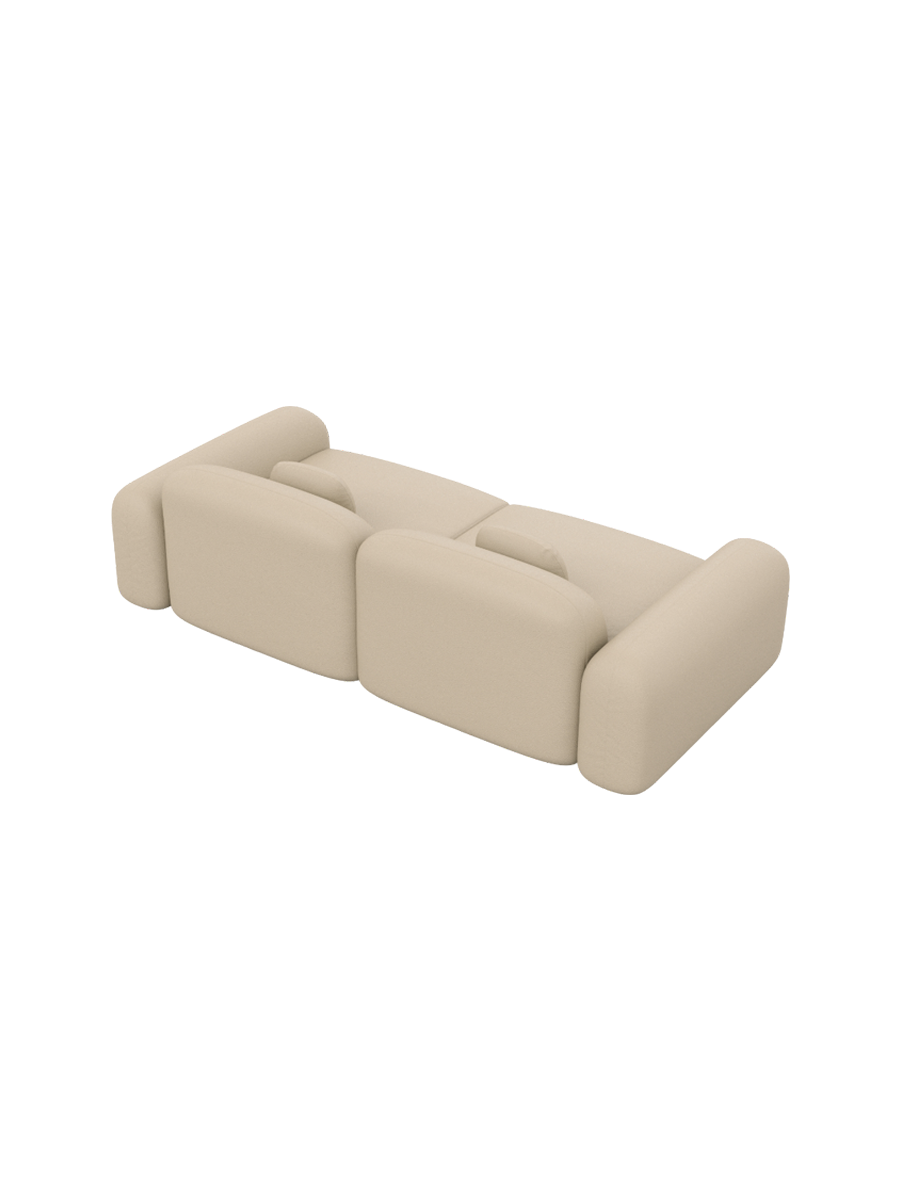 
2-Sitzer Design Echtleder Sofa „Ravello“ - Echtleder Beige