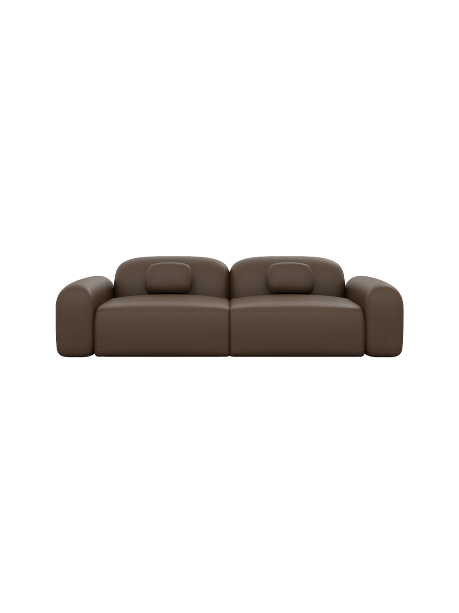 
2-Sitzer Design Echtleder Sofa „Ravello“ - Echtleder Beige