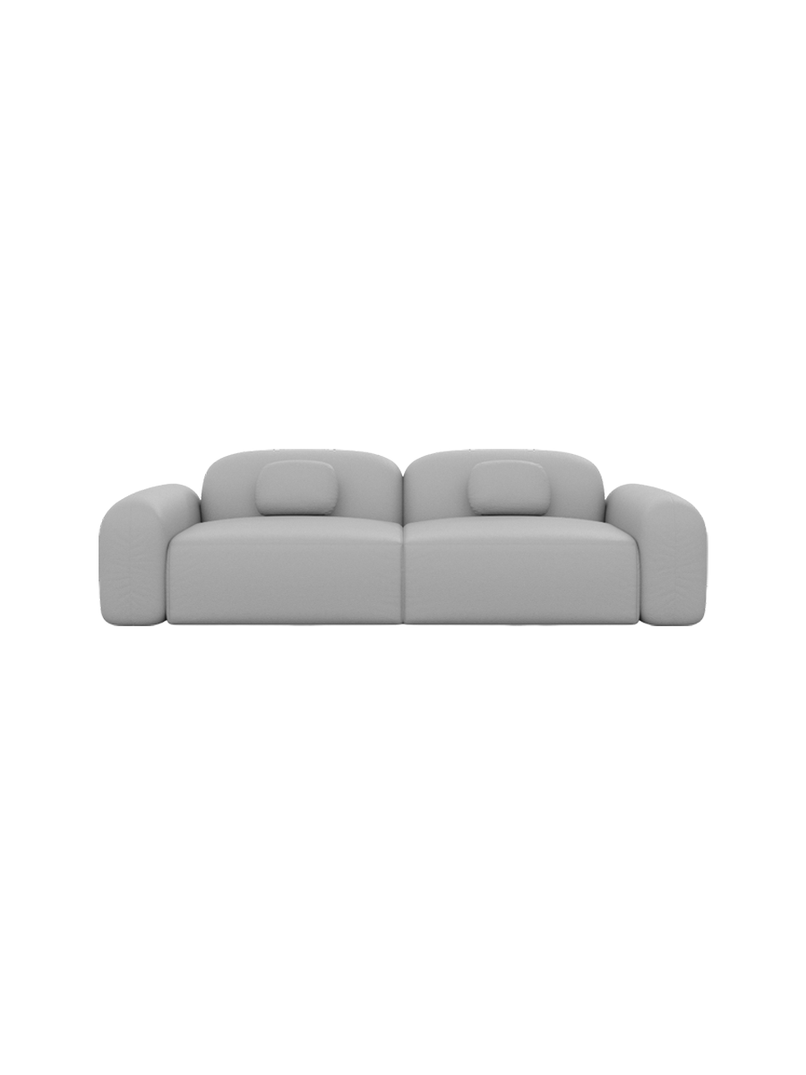 
2-Sitzer Design Echtleder Sofa „Ravello“ - Echtleder Beige
