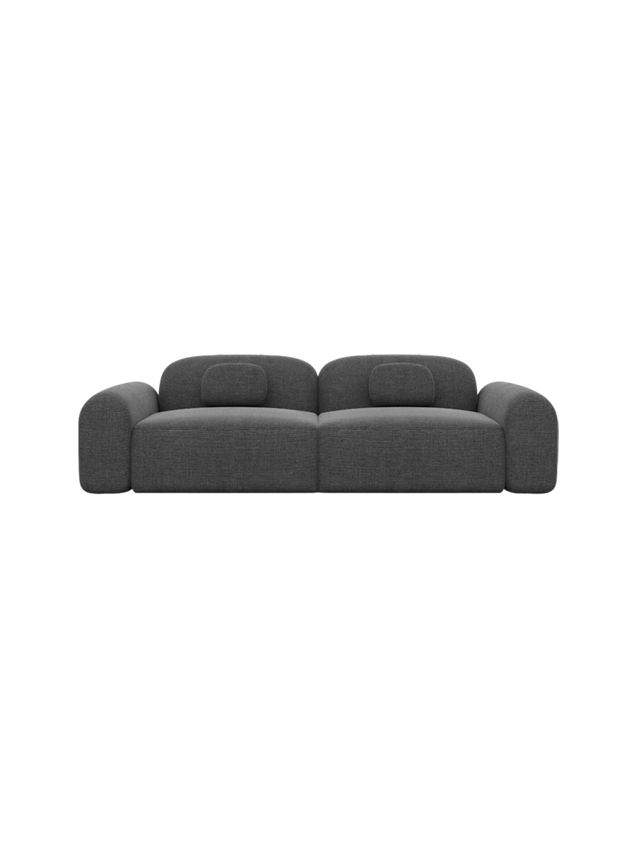 
2-Sitzer Design Sofa „Ravello“ mit Strukturstoff-Bezug - Strukturstoff Anthrazit