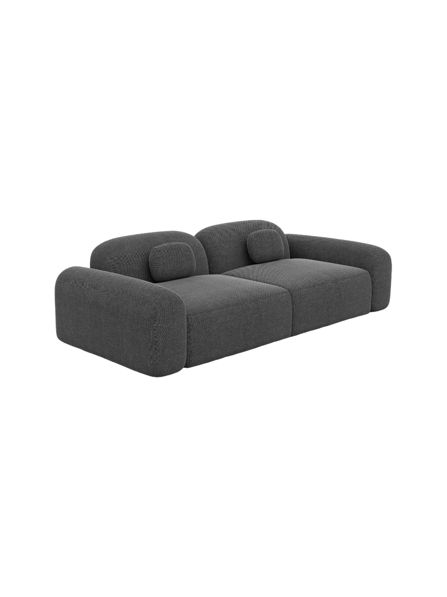 
2-Sitzer Design Sofa „Ravello“ mit Strukturstoff-Bezug - Strukturstoff Anthrazit