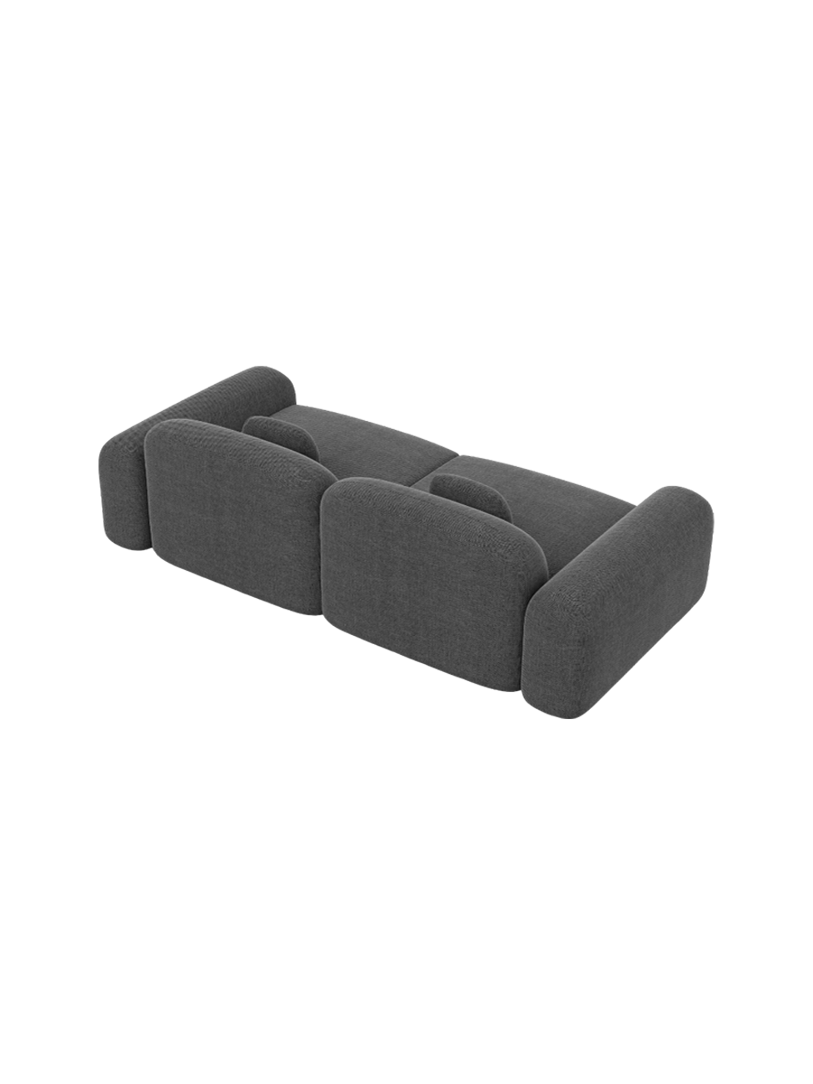 
2-Sitzer Design Sofa „Ravello“ mit Strukturstoff-Bezug - Strukturstoff Anthrazit