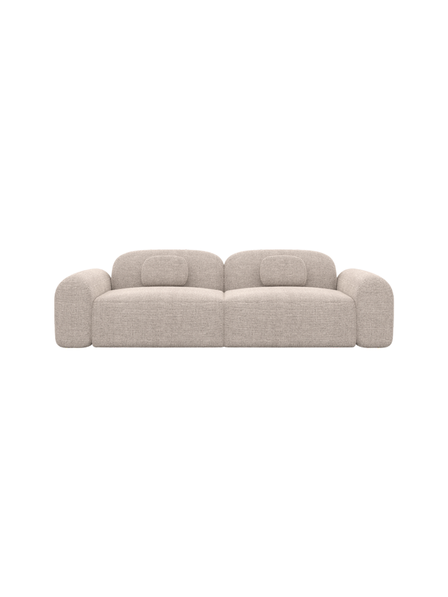 
2-Sitzer Design Sofa „Ravello“ mit Strukturstoff-Bezug - Strukturstoff Anthrazit