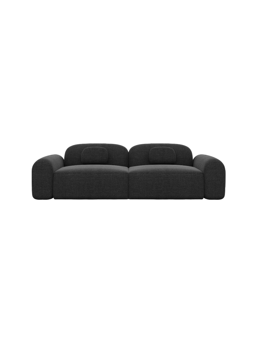 
2-Sitzer Design Sofa „Ravello“ mit Strukturstoff-Bezug - Strukturstoff Anthrazit