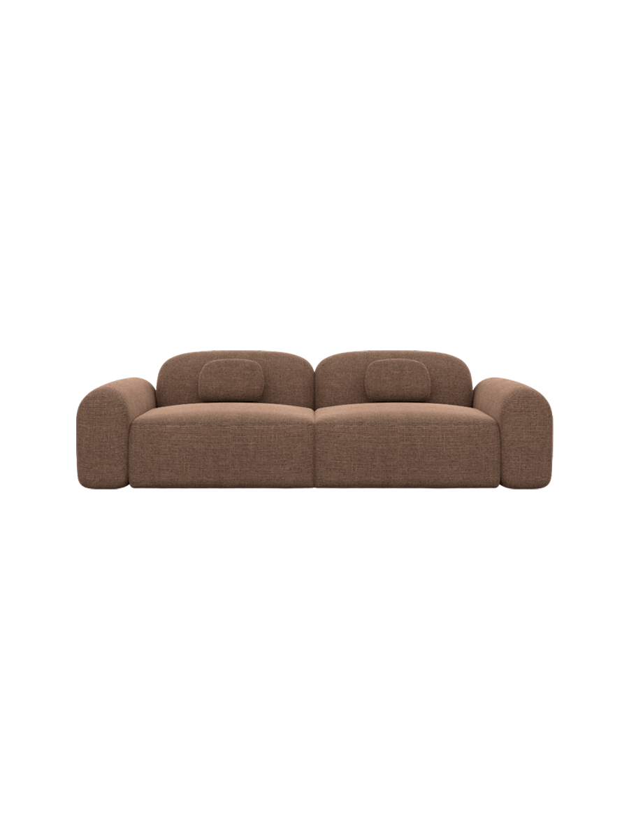 
2-Sitzer Design Sofa „Ravello“ mit Strukturstoff-Bezug - Strukturstoff Anthrazit