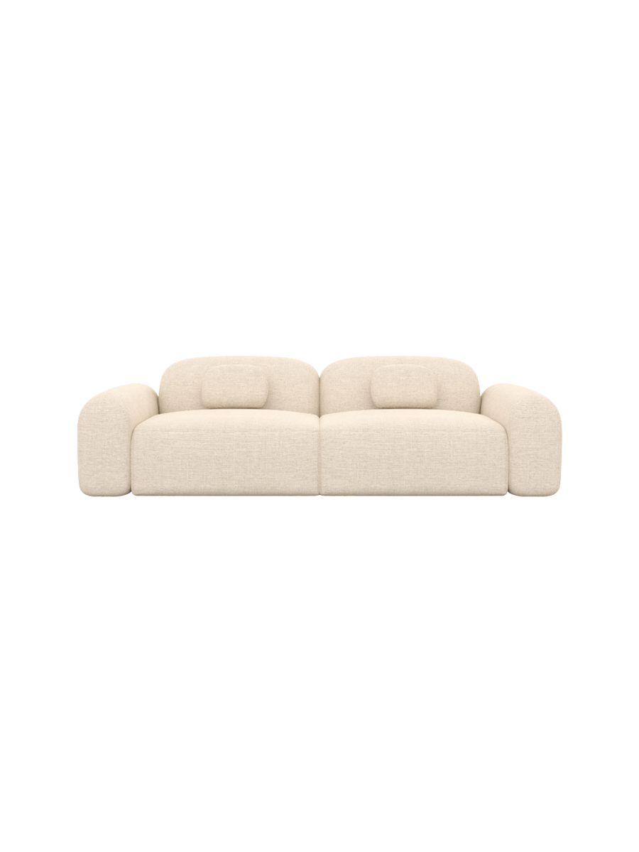 
2-Sitzer Design Sofa „Ravello“ mit Strukturstoff-Bezug - Strukturstoff Anthrazit