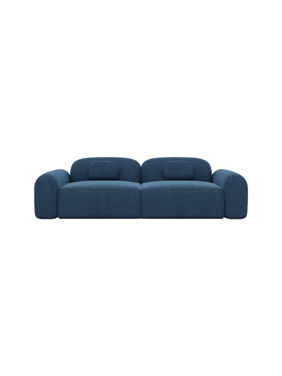 
2-Sitzer Design Sofa „Ravello“ mit Strukturstoff-Bezug - Strukturstoff Anthrazit