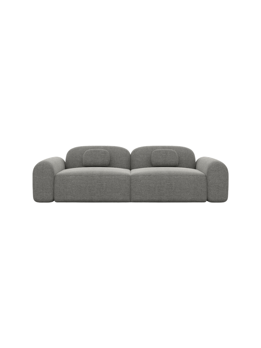 
2-Sitzer Design Sofa „Ravello“ mit Strukturstoff-Bezug - Strukturstoff Anthrazit