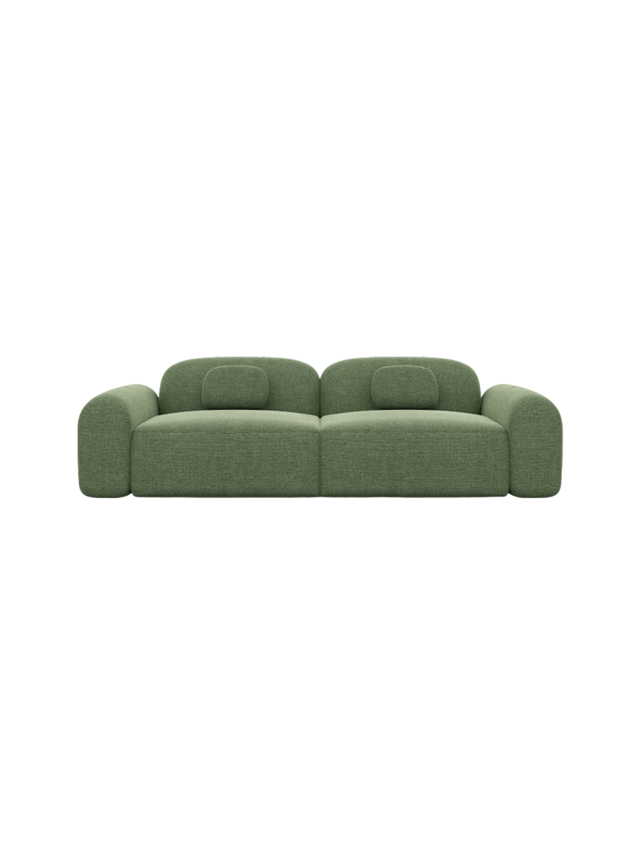 
2-Sitzer Design Sofa „Ravello“ mit Strukturstoff-Bezug - Strukturstoff Anthrazit