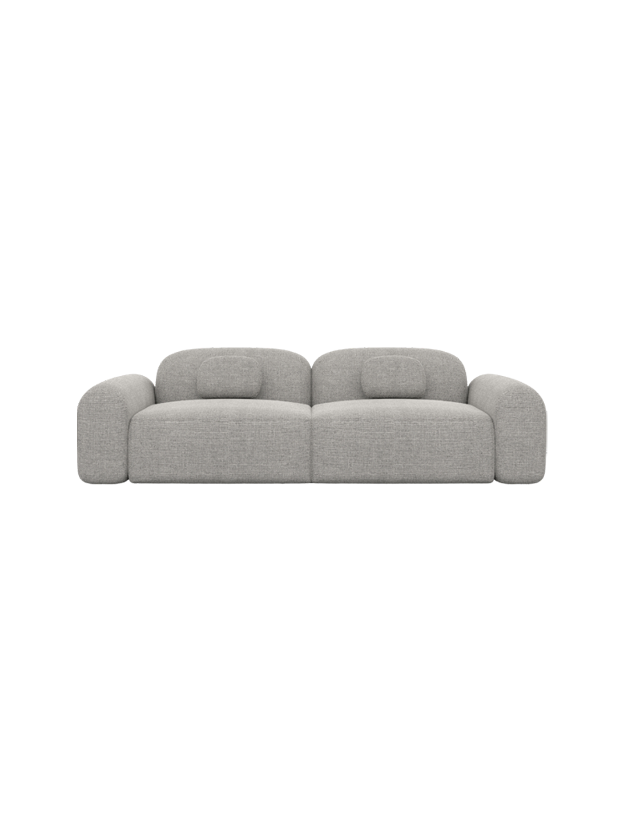 
2-Sitzer Design Sofa „Ravello“ mit Strukturstoff-Bezug - Strukturstoff Anthrazit