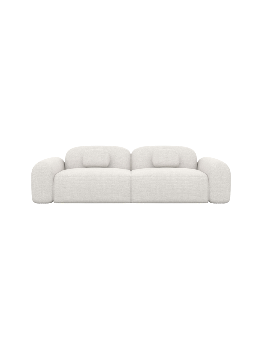 
2-Sitzer Design Sofa „Ravello“ mit Strukturstoff-Bezug - Strukturstoff Anthrazit