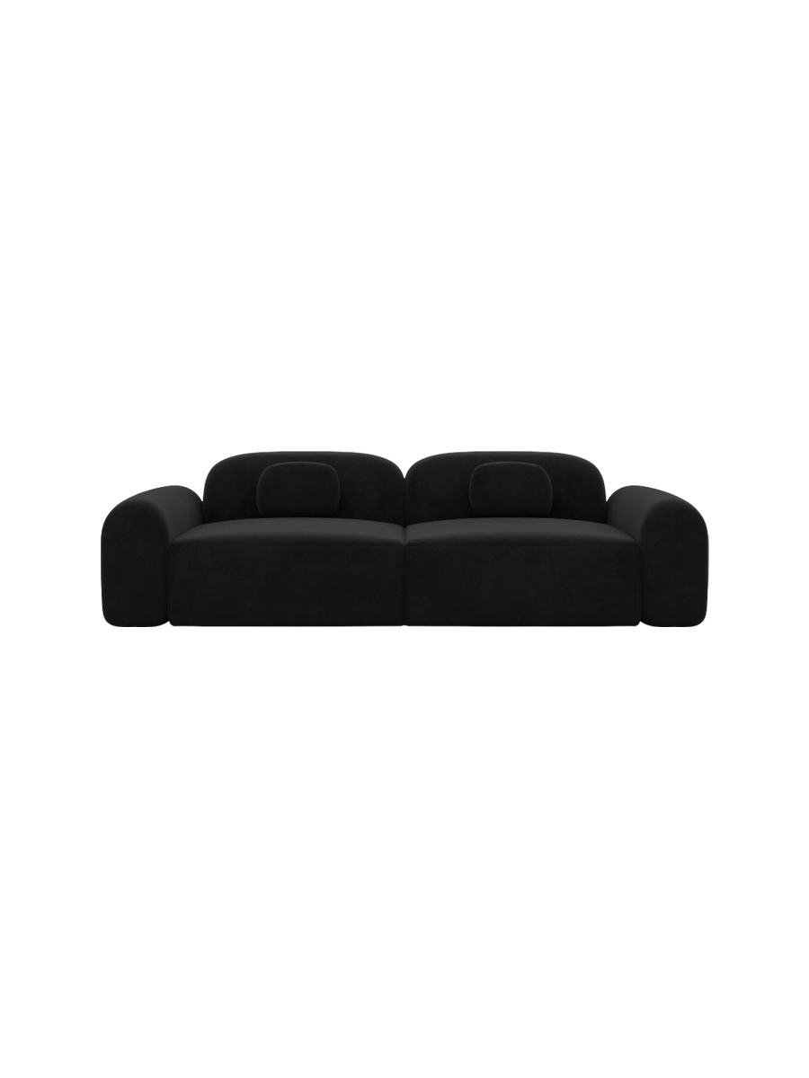 
2-Sitzer Design Sofa „Ravello“ mit Samtbezug - Samtbezug Königsblau
