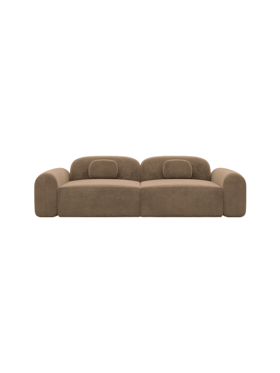 
2-Sitzer Design Sofa „Ravello“ mit Samtbezug - Samtbezug Königsblau