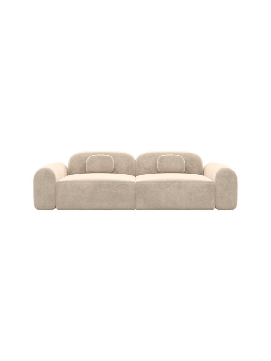 
2-Sitzer Design Sofa „Ravello“ mit Samtbezug - Samtbezug Königsblau
