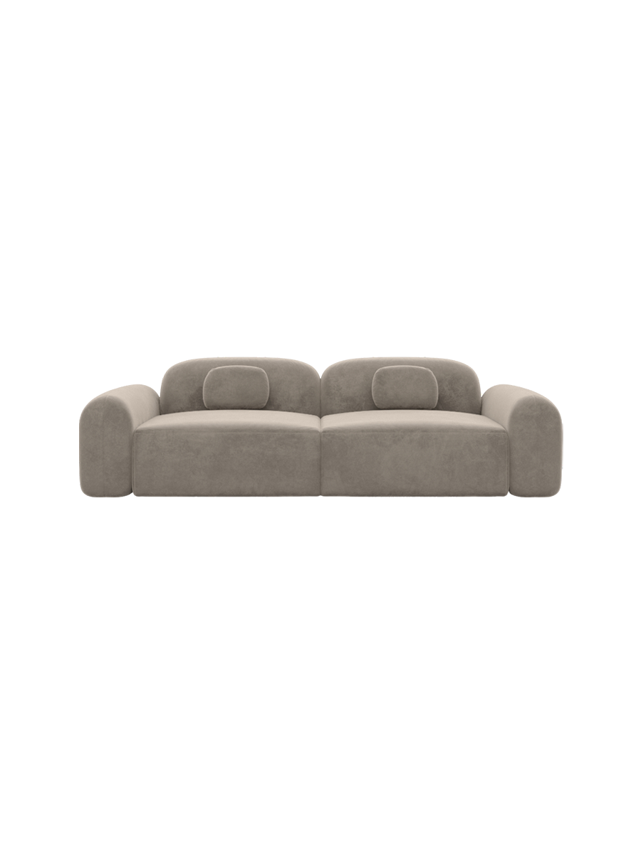 
2-Sitzer Design Sofa „Ravello“ mit Samtbezug - Samtbezug Königsblau