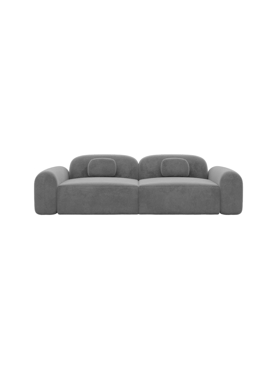 
2-Sitzer Design Sofa „Ravello“ mit Samtbezug - Samtbezug Königsblau