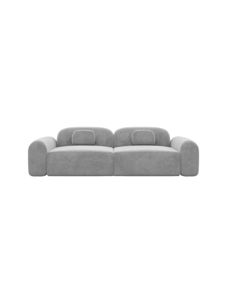 
2-Sitzer Design Sofa „Ravello“ mit Samtbezug - Samtbezug Königsblau