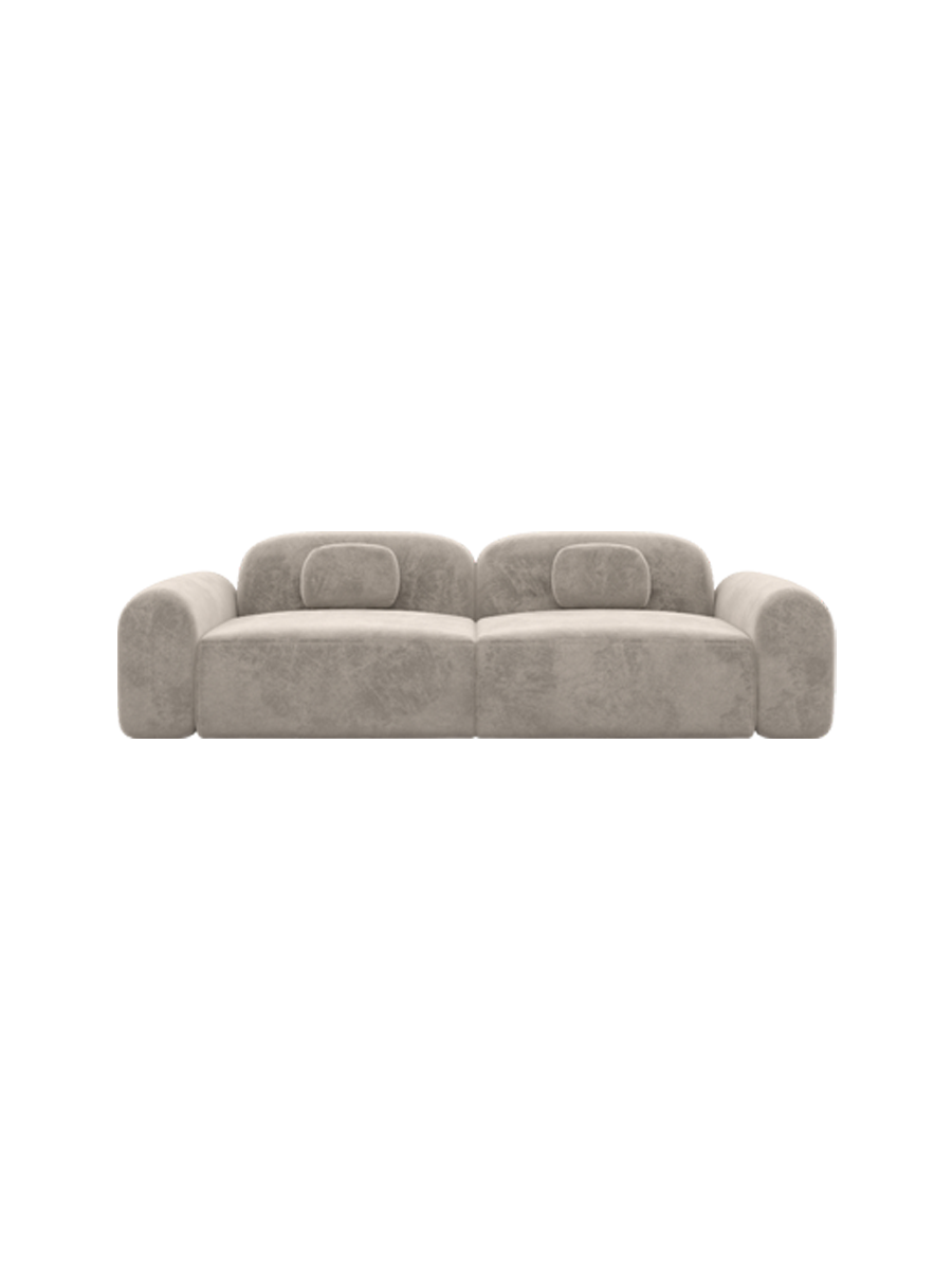
2-Sitzer Design Sofa „Ravello“ mit Samtbezug - Samtbezug Königsblau