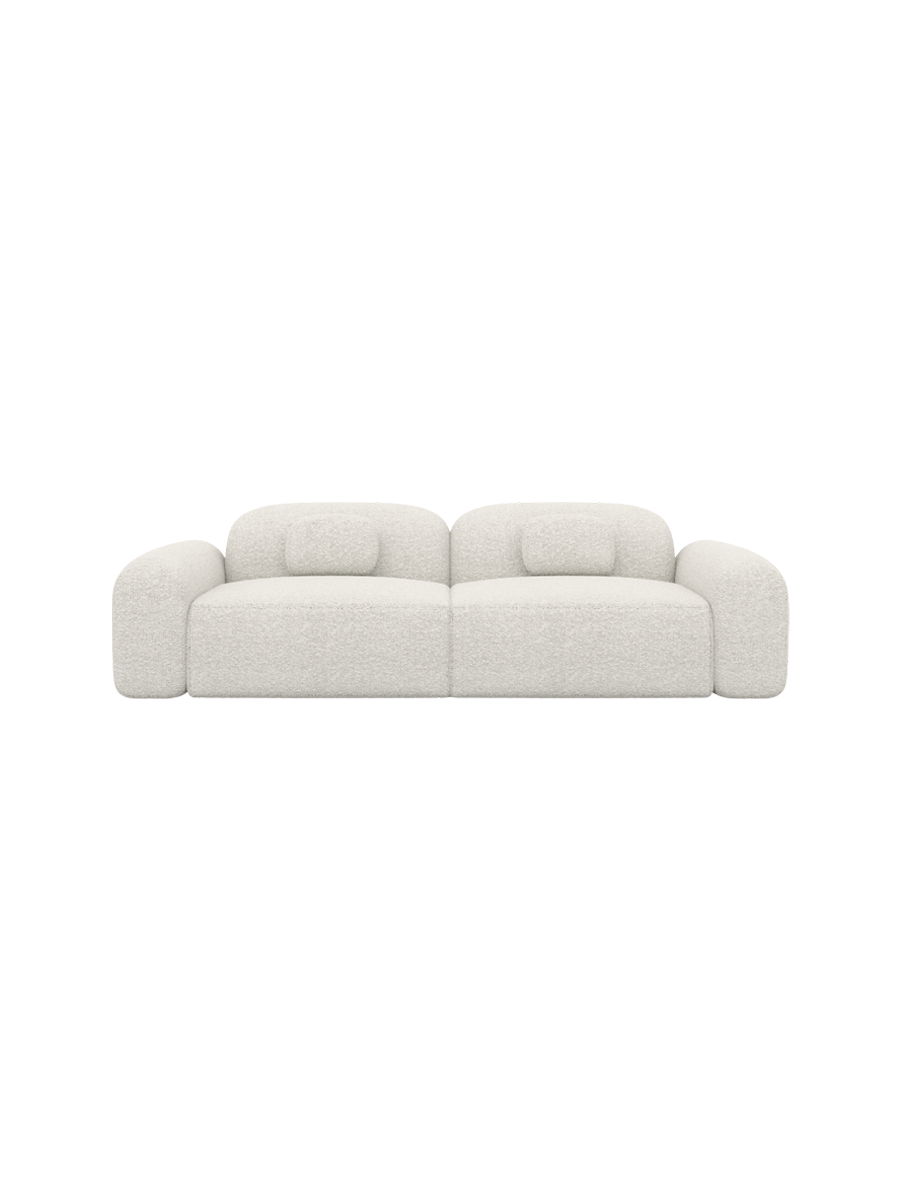 
3-Sitzer Design Sofa „Ravello“ mit Bouclé-Bezug - Bouclé White