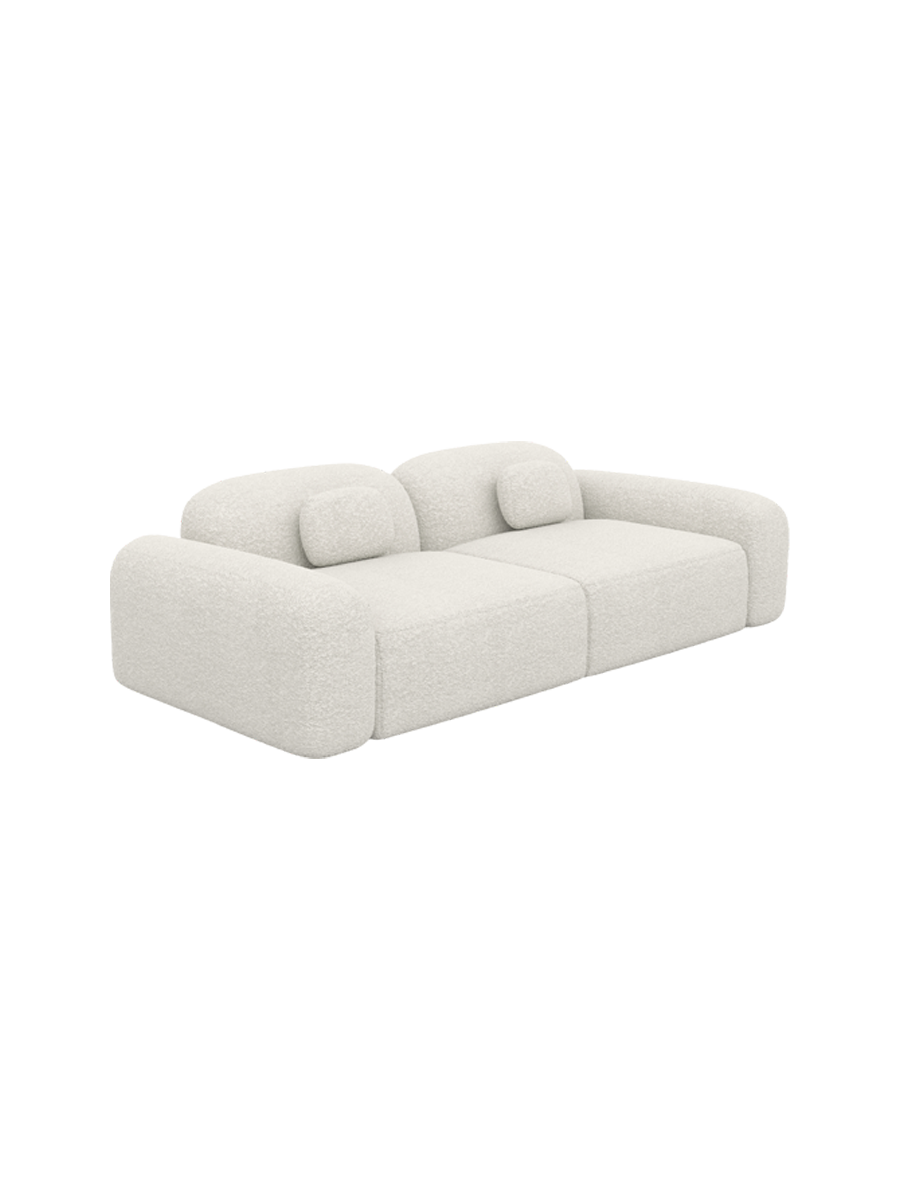 
3-Sitzer Design Sofa „Ravello“ mit Bouclé-Bezug - Bouclé White