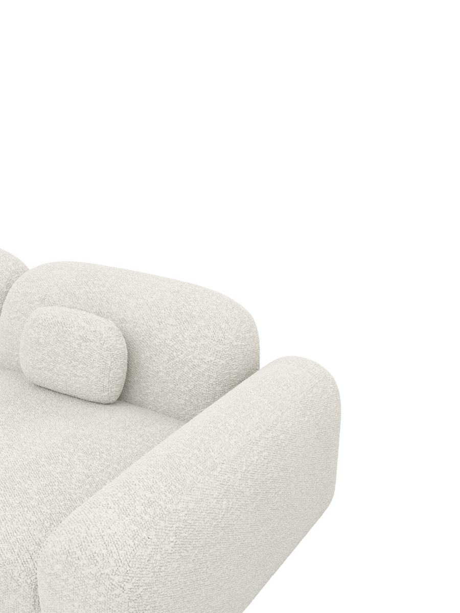 
3-Sitzer Design Sofa „Ravello“ mit Bouclé-Bezug - Bouclé White