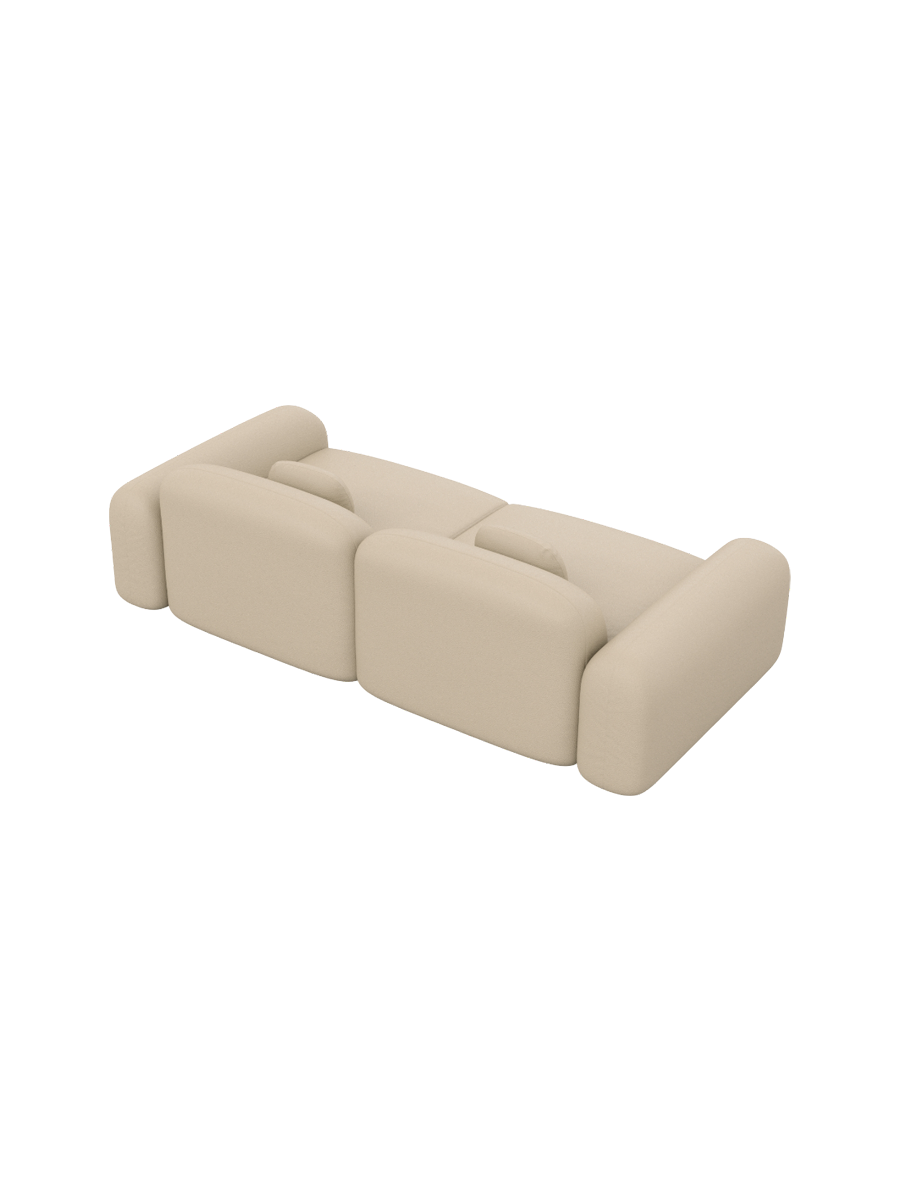 
3-Sitzer Design Echtleder Sofa „Ravello“ - Echtleder Beige
