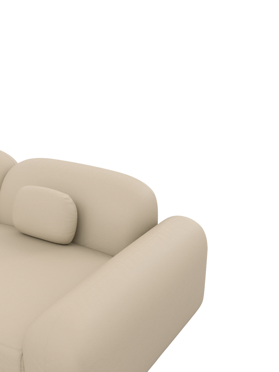 
3-Sitzer Design Echtleder Sofa „Ravello“ - Echtleder Beige