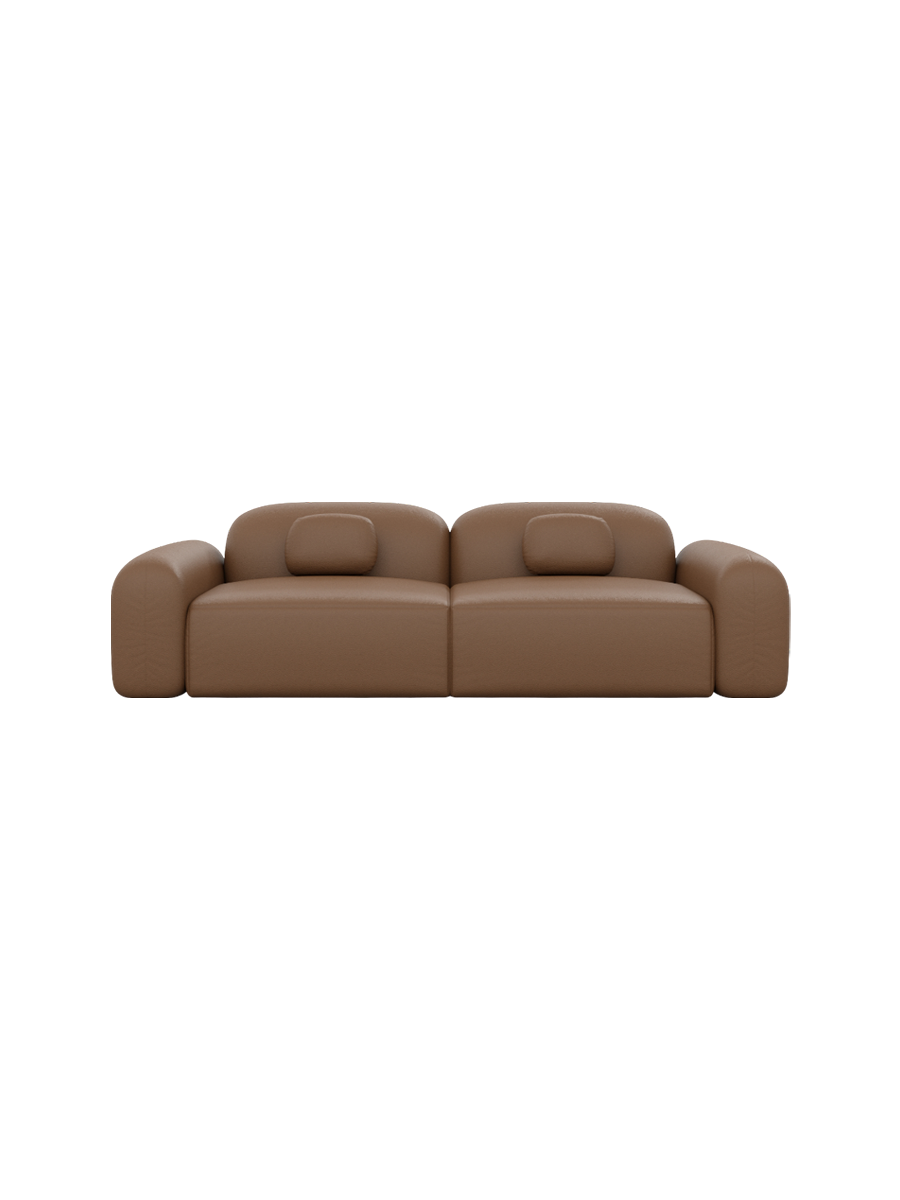 
3-Sitzer Design Echtleder Sofa „Ravello“ - Echtleder Beige
