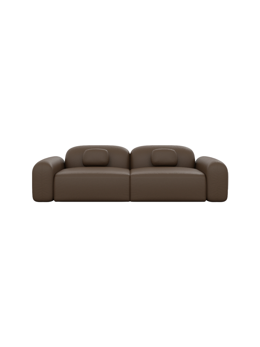 
3-Sitzer Design Echtleder Sofa „Ravello“ - Echtleder Beige