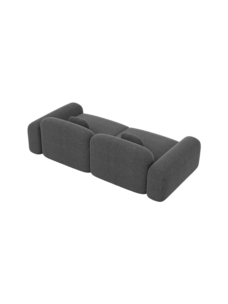 
3-Sitzer Design Sofa „Ravello“ mit Strukturstoff-Bezug - Strukturstoff Anthrazit