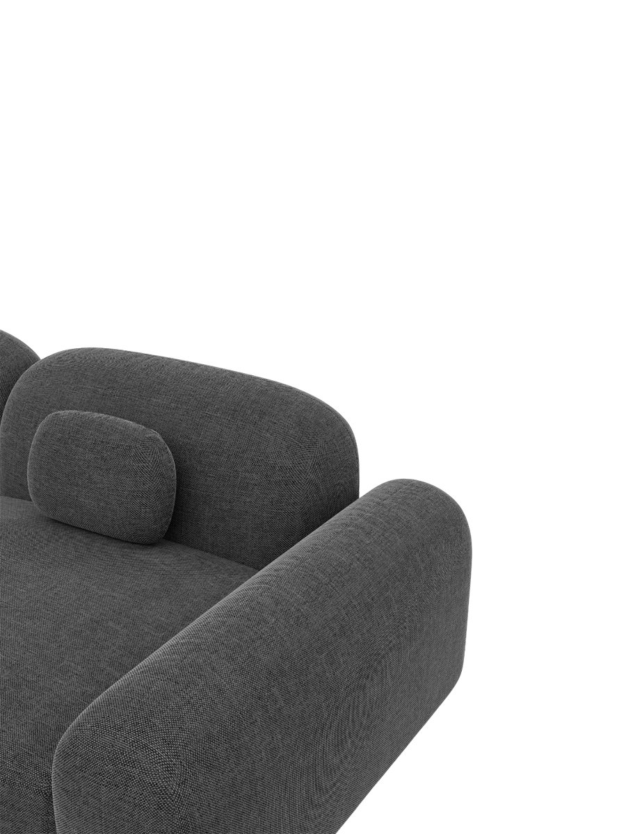 
3-Sitzer Design Sofa „Ravello“ mit Strukturstoff-Bezug - Strukturstoff Anthrazit