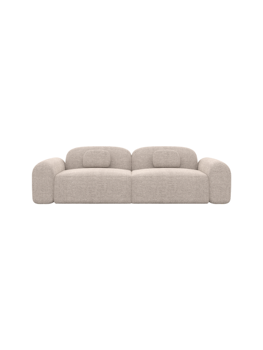 
3-Sitzer Design Sofa „Ravello“ mit Strukturstoff-Bezug - Strukturstoff Anthrazit
