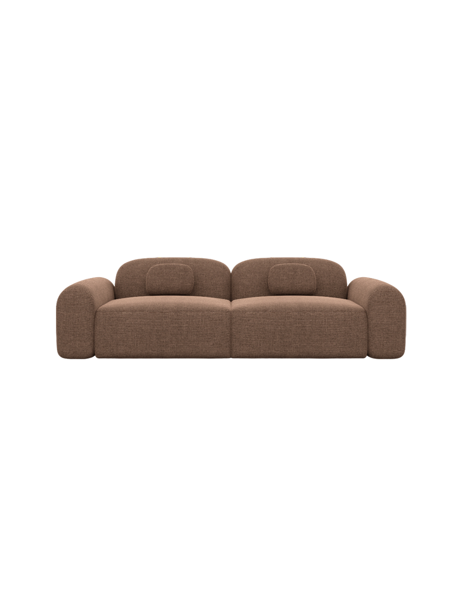 
3-Sitzer Design Sofa „Ravello“ mit Strukturstoff-Bezug - Strukturstoff Anthrazit