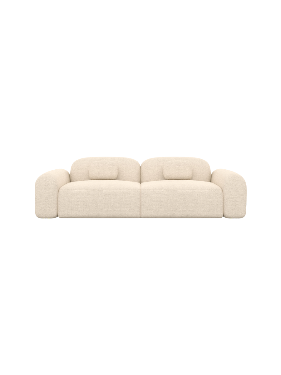 
3-Sitzer Design Sofa „Ravello“ mit Strukturstoff-Bezug - Strukturstoff Anthrazit