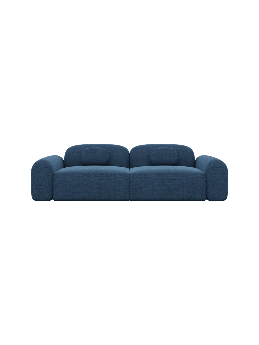 
3-Sitzer Design Sofa „Ravello“ mit Strukturstoff-Bezug - Strukturstoff Anthrazit