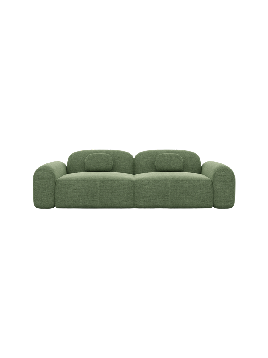 
3-Sitzer Design Sofa „Ravello“ mit Strukturstoff-Bezug - Strukturstoff Anthrazit