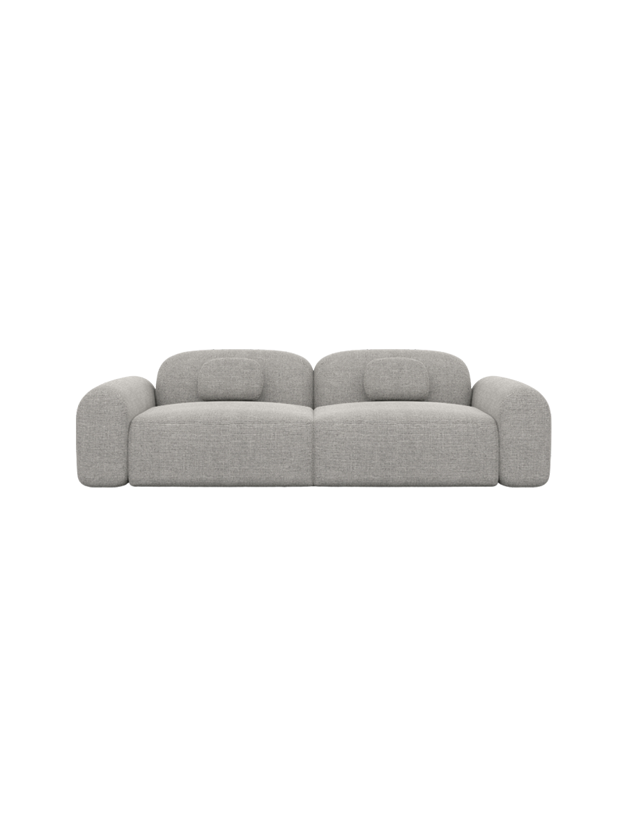 
3-Sitzer Design Sofa „Ravello“ mit Strukturstoff-Bezug - Strukturstoff Anthrazit