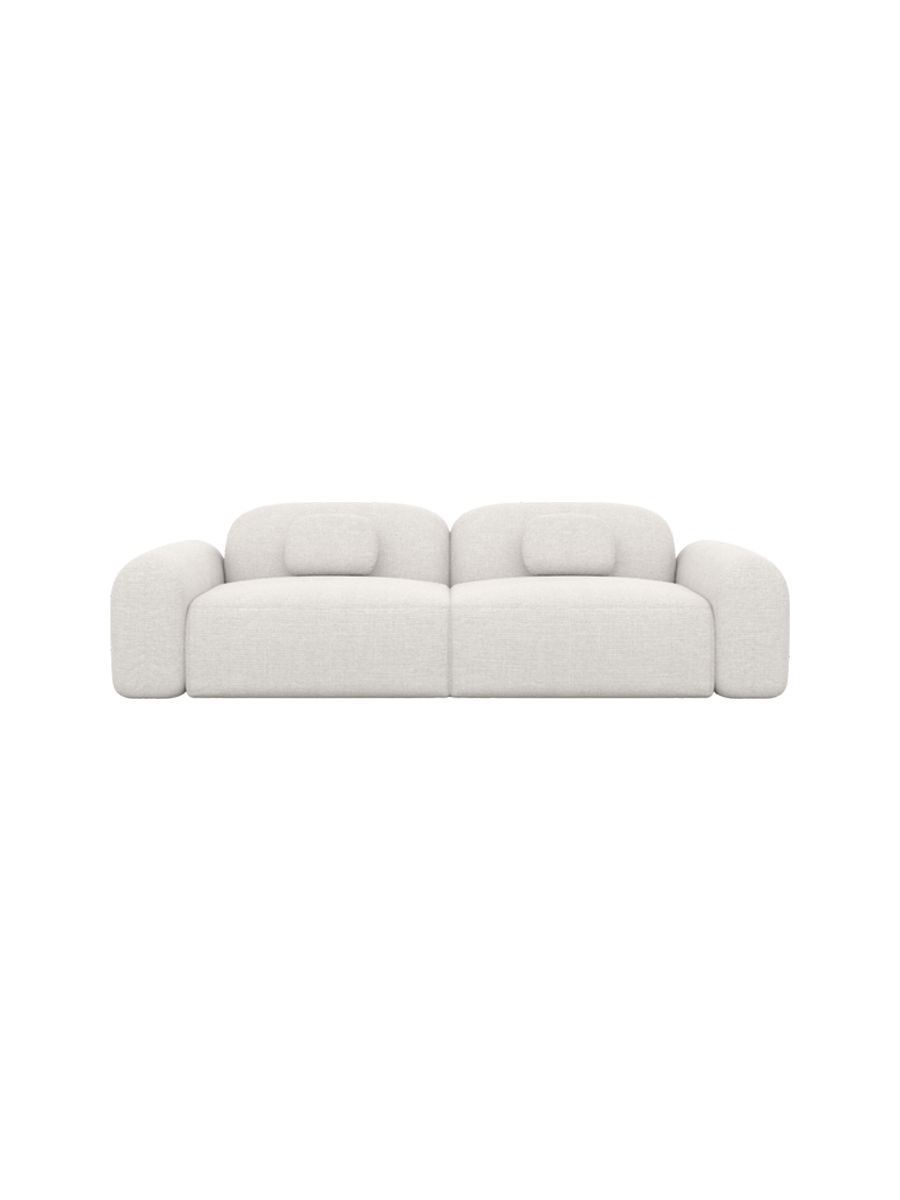 
3-Sitzer Design Sofa „Ravello“ mit Strukturstoff-Bezug - Strukturstoff Anthrazit