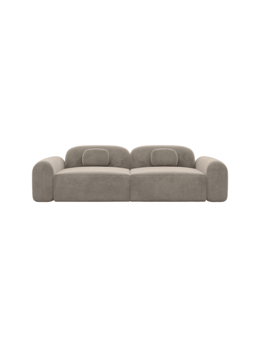 
3-Sitzer Design Sofa „Ravello“ mit Samtbezug - Samtbezug Königsblau