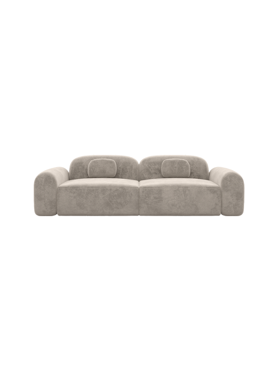 
3-Sitzer Design Sofa „Ravello“ mit Samtbezug - Samtbezug Königsblau