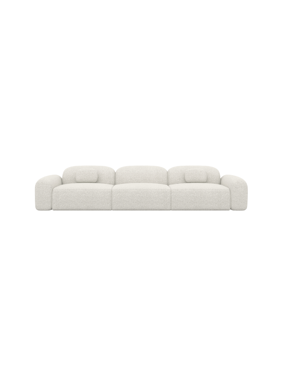 
4-Sitzer Design Sofa „Ravello“ mit Bouclé-Bezug - Bouclé White