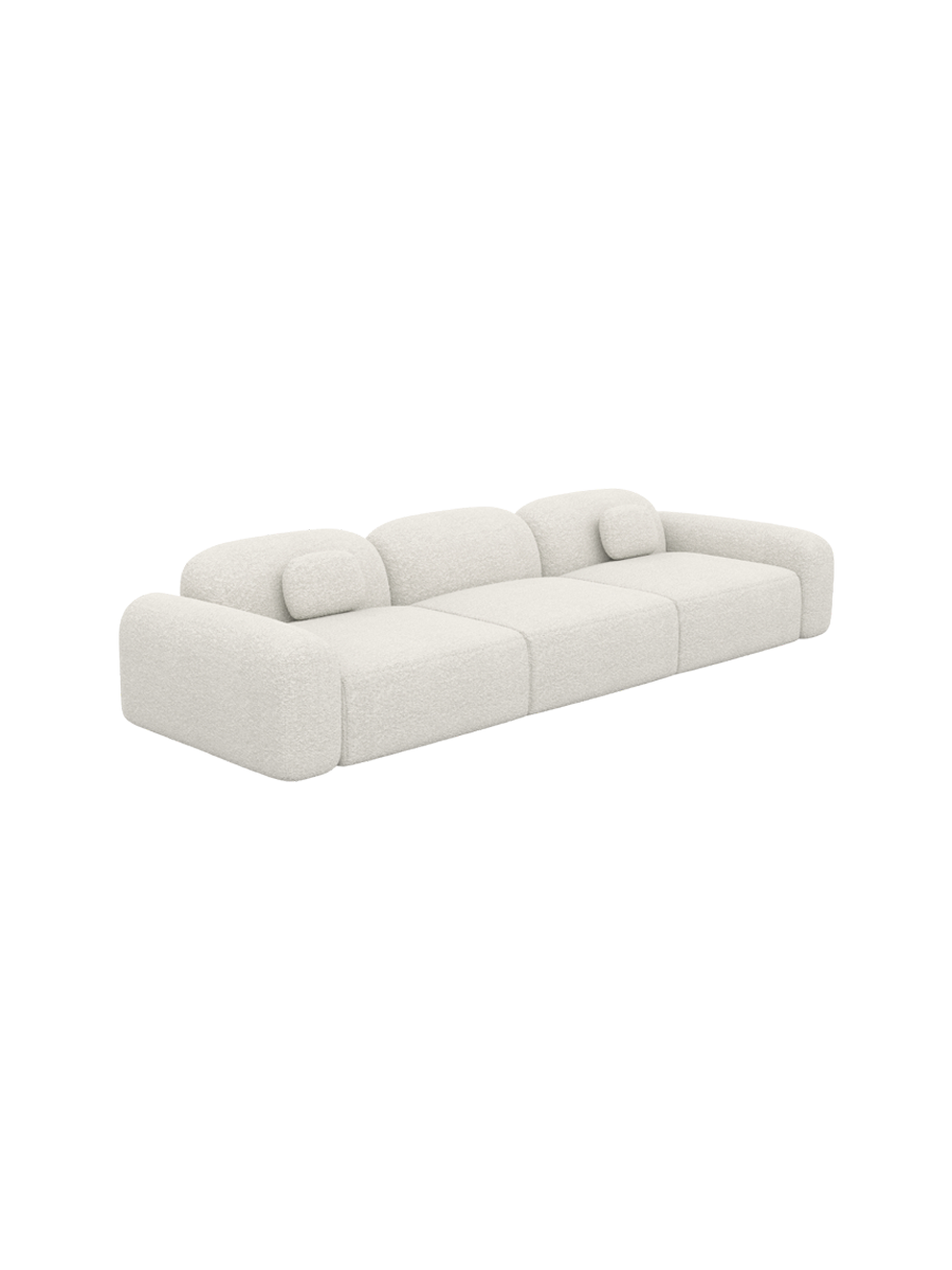 
4-Sitzer Design Sofa „Ravello“ mit Bouclé-Bezug - Bouclé White